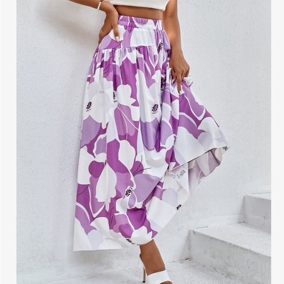 Bohemian Boho Floral Tropical Maxi Skirt - Picture 17 of 17